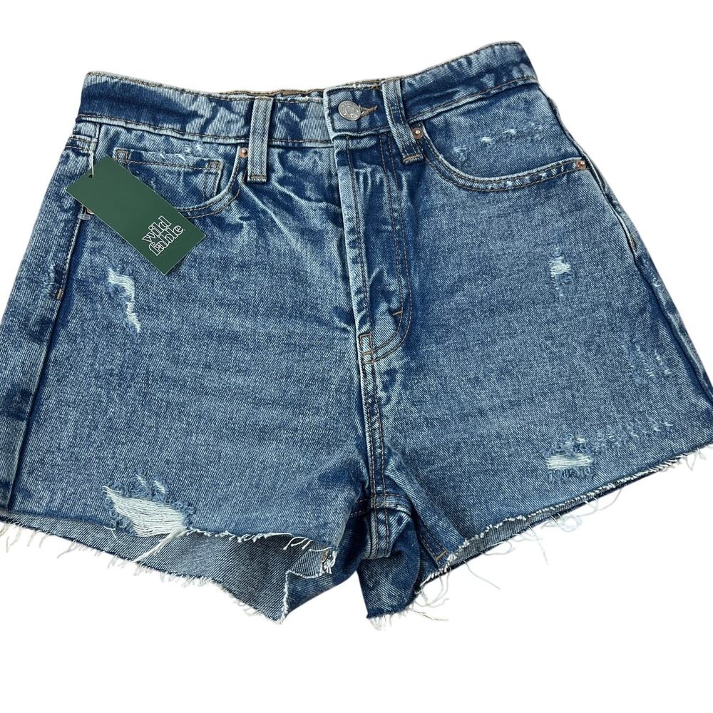Wild Fable Women's Medium Wash High Rise Cut-Off Jean Shorts - Size 2 - NWT